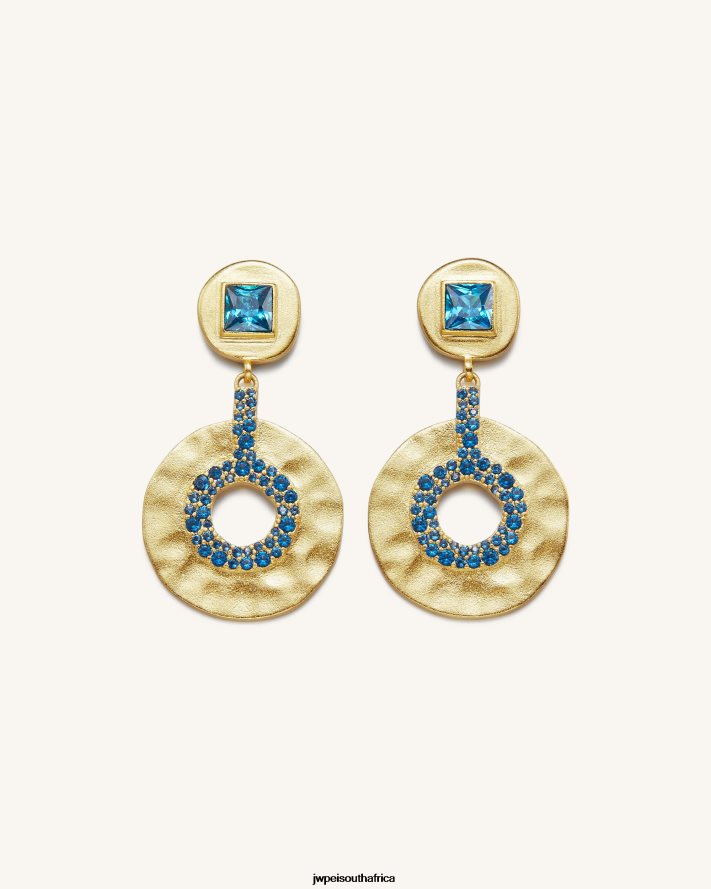 18ct Gold Plated & Deep Sea Blue Zircon