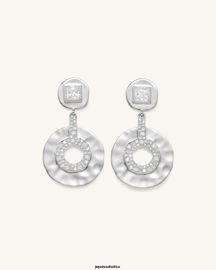 18ct White Gold Plated & White Zircon