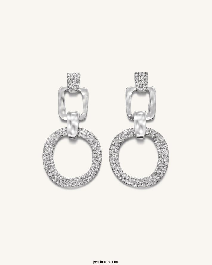 18ct White Gold Plated & White Zircon