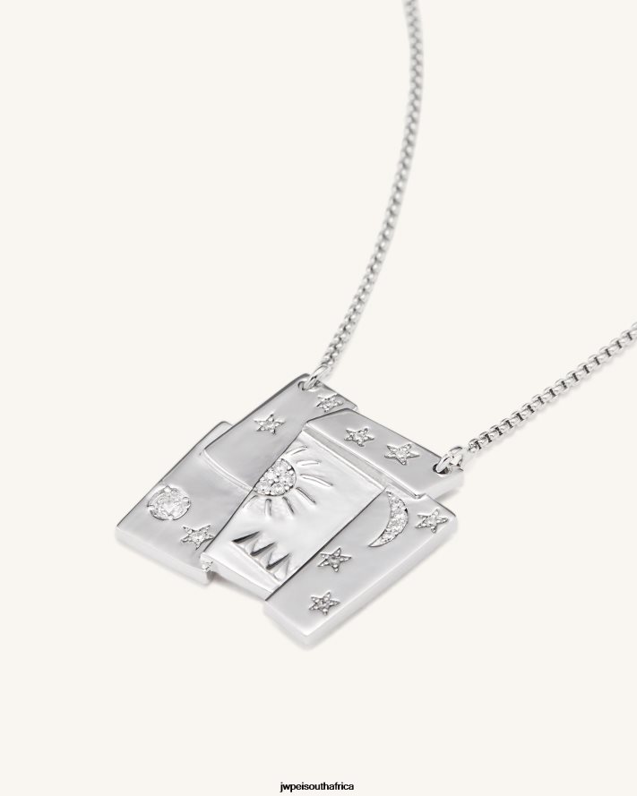 18ct White Gold Plated & White Zircon