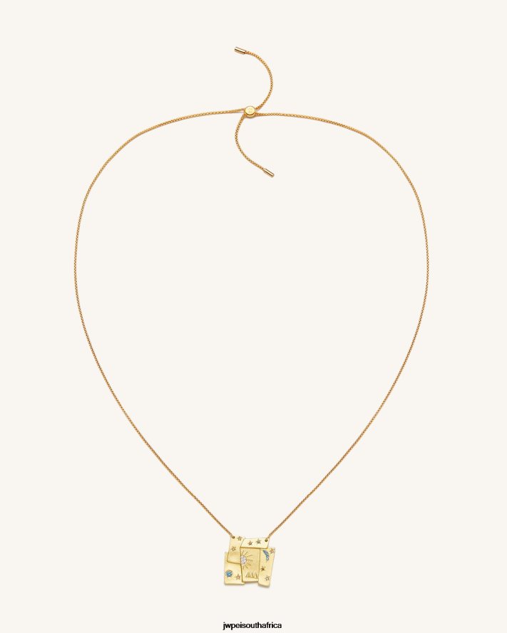 18ct Gold Plated  Multicolor Zircon JW PEI Cosmos Combination Necklace VZL0L0374 Necklace