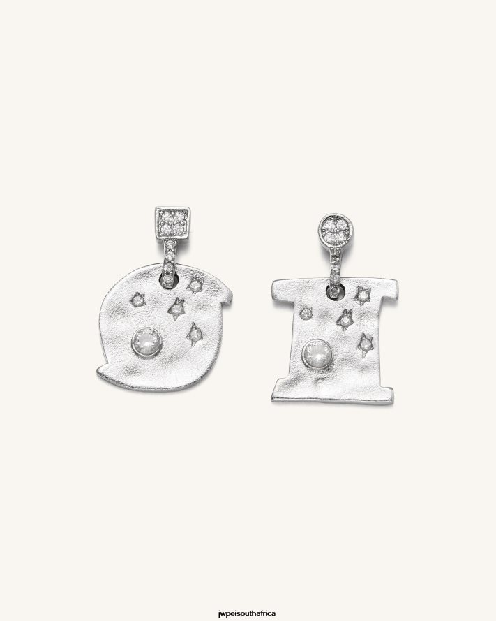 18ct White Gold Plated & White Zircon