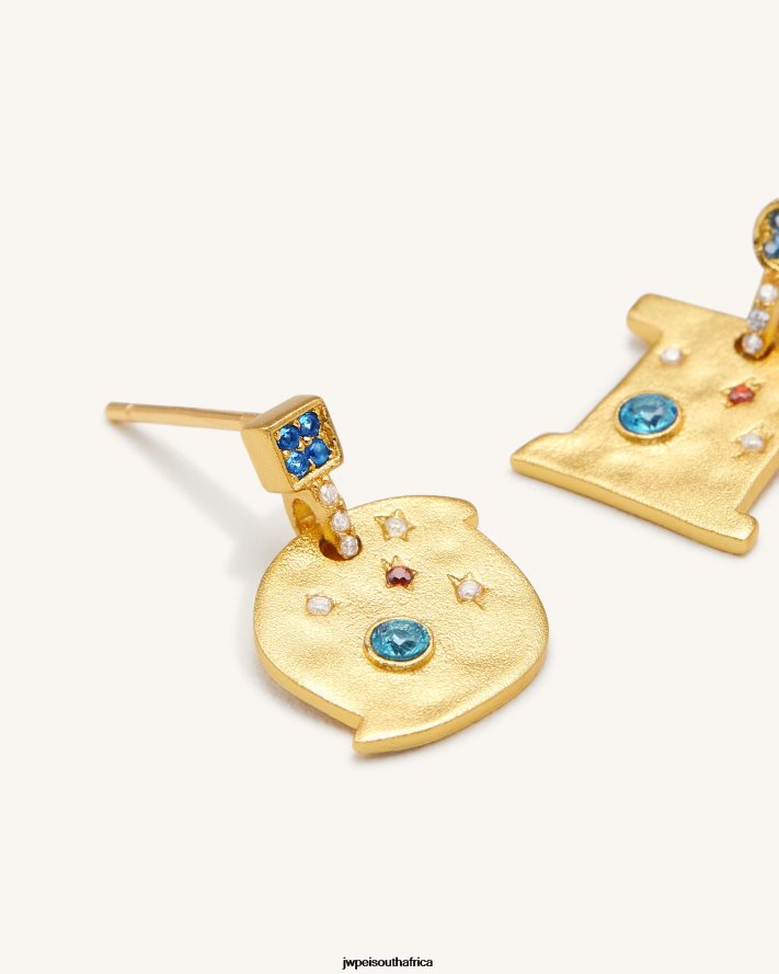 18ct Gold Plated  Multicolor Zircon JW PEI Cosmos Earrings VZL0L0396 Earrings