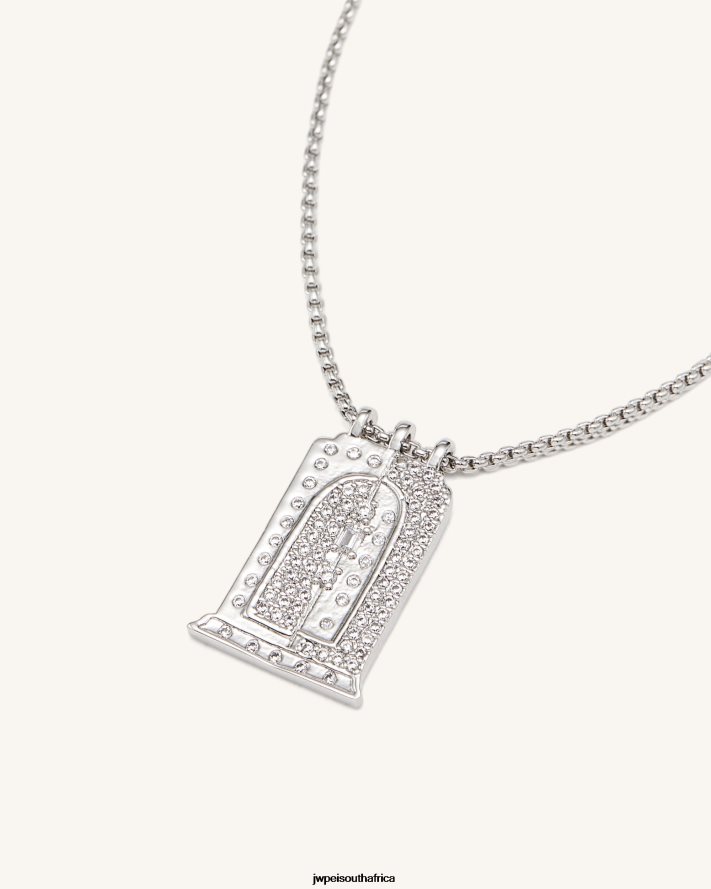 18ct White Gold Plated & White Zircon