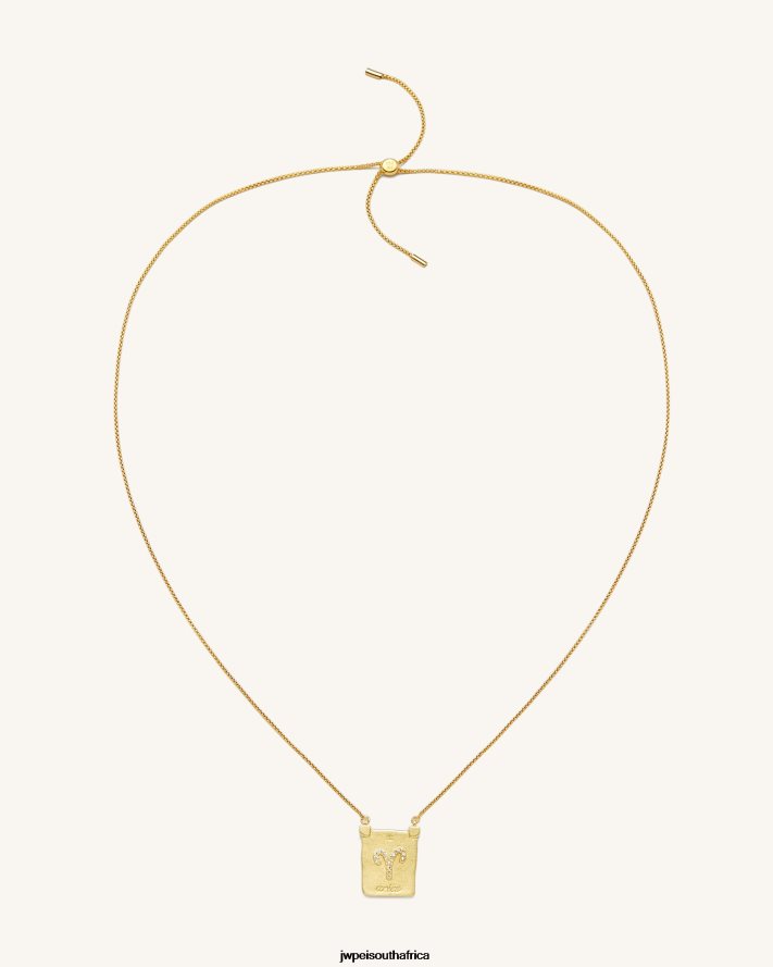 18ct Gold Plated JW PEI Zodiac Pendant Necklace VZL0L0402 Necklace