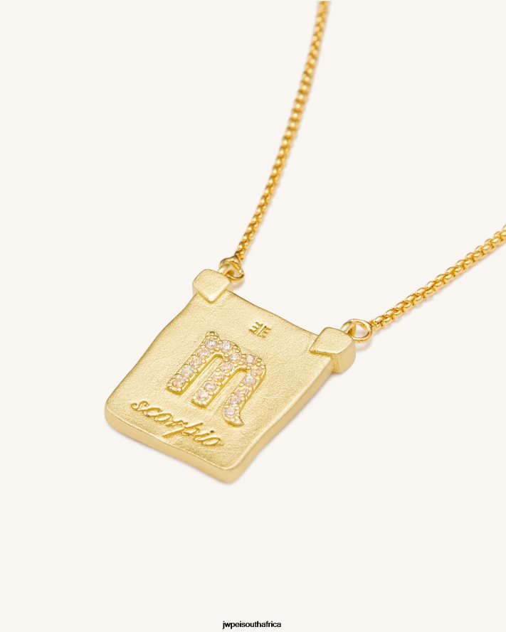 18ct Gold Plated JW PEI Zodiac Pendant Necklace VZL0L0402 Necklace