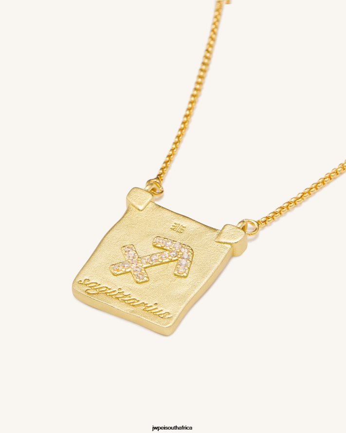 18ct Gold Plated JW PEI Zodiac Pendant Necklace VZL0L0402 Necklace