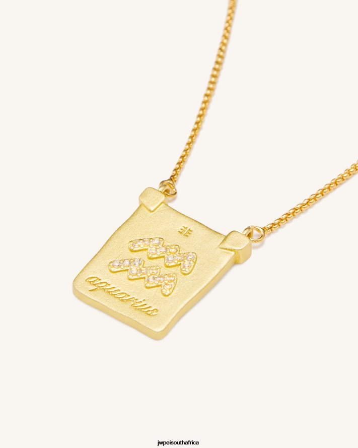 18ct Gold Plated JW PEI Zodiac Pendant Necklace VZL0L0402 Necklace