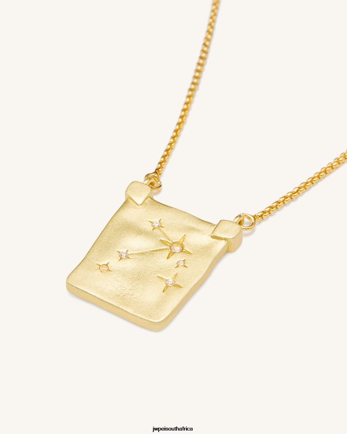 18ct Gold Plated JW PEI Zodiac Pendant Necklace VZL0L0402 Necklace