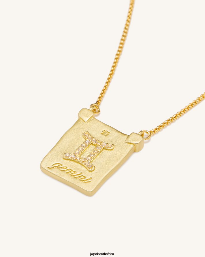 18ct Gold Plated JW PEI Zodiac Pendant Necklace VZL0L0402 Necklace