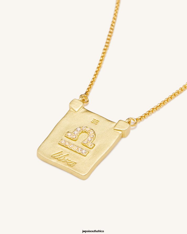 18ct Gold Plated JW PEI Zodiac Pendant Necklace VZL0L0402 Necklace