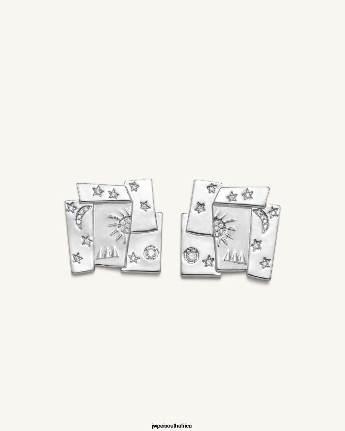 18ct White Gold Plated & White Zircon