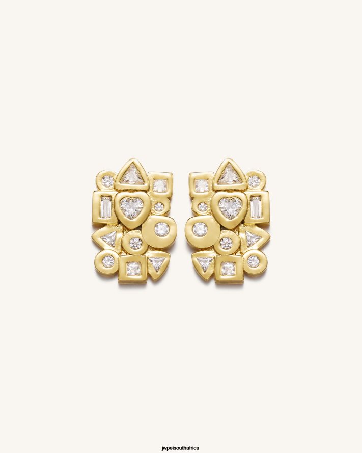18ct Gold Plated & White Zircon
