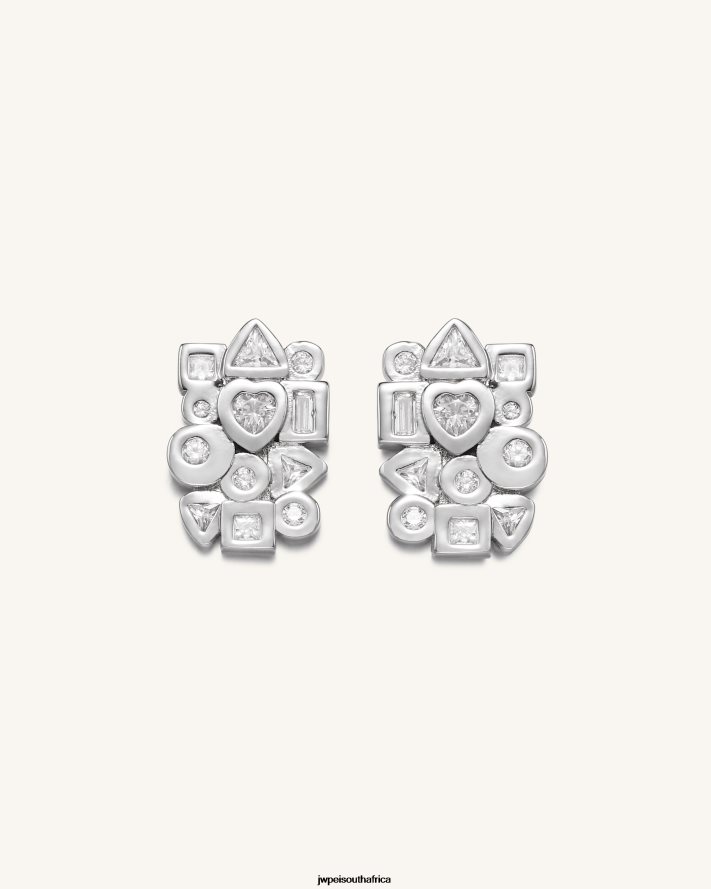 18ct White Gold Plated & White Zircon