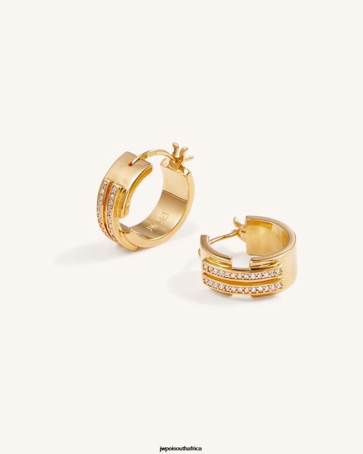 18ct Gold Plated & White Zircon