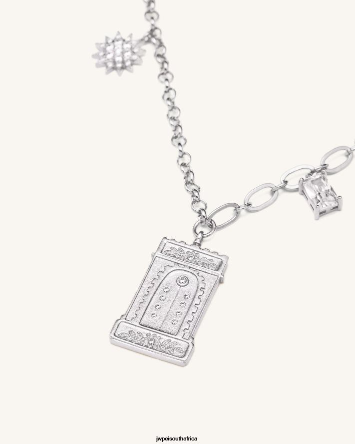 18ct White Gold Plated & White Zircon