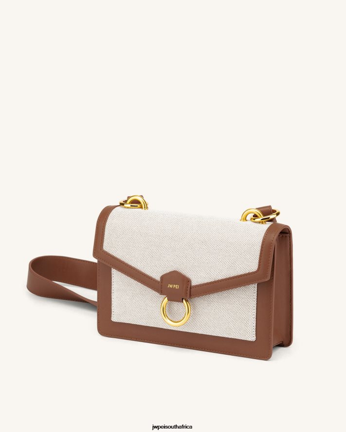 Beige Canvas JW PEI The Envelope Crossbody VZL0L014 Crossbody Bag