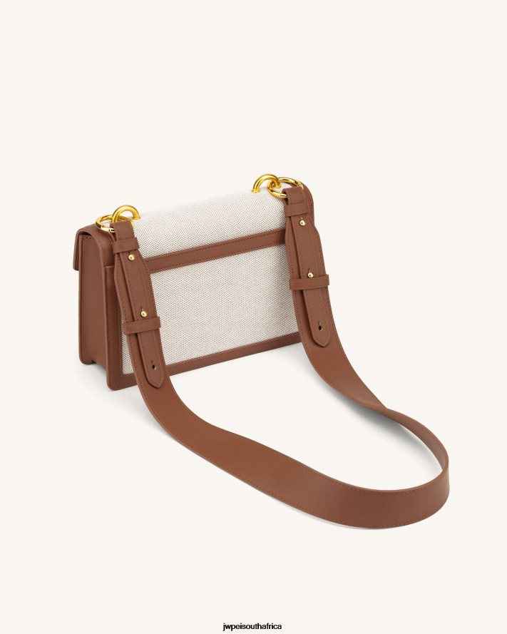 Beige Canvas JW PEI The Envelope Crossbody VZL0L014 Crossbody Bag