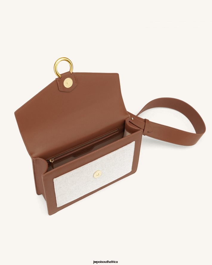 Beige Canvas JW PEI The Envelope Crossbody VZL0L014 Crossbody Bag