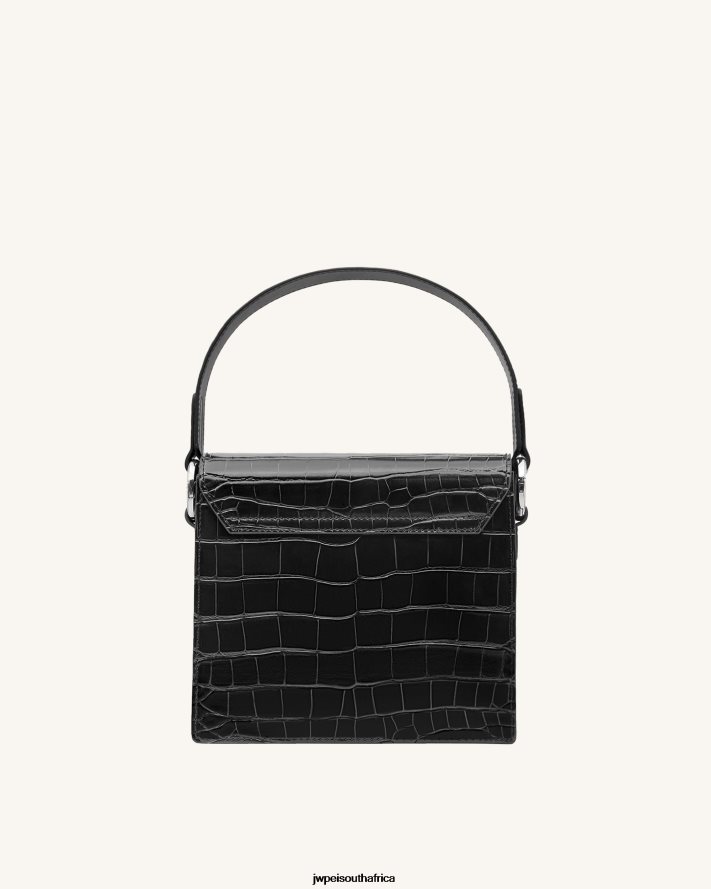 Black Croc JW PEI Lucy Bag VZL0L0183 Handle Bag