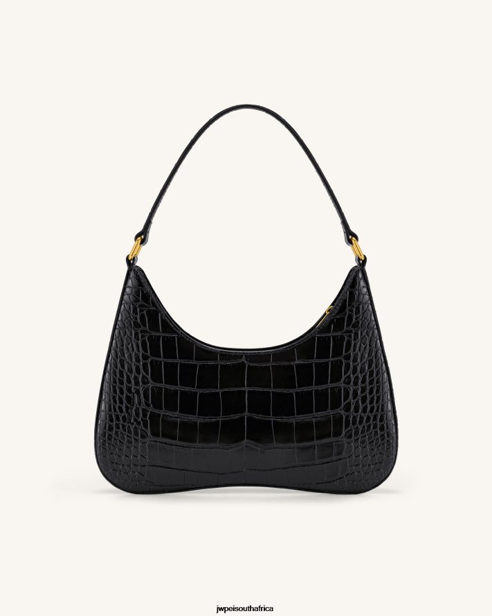 Black Croc JW PEI Ruby Shoulder Bag VZL0L079 Shoulder Bag