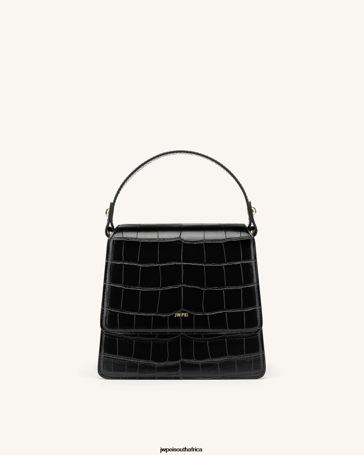 Black Croc JW PEI The Fae Top Handle Bag VZL0L0174 Handle Bag