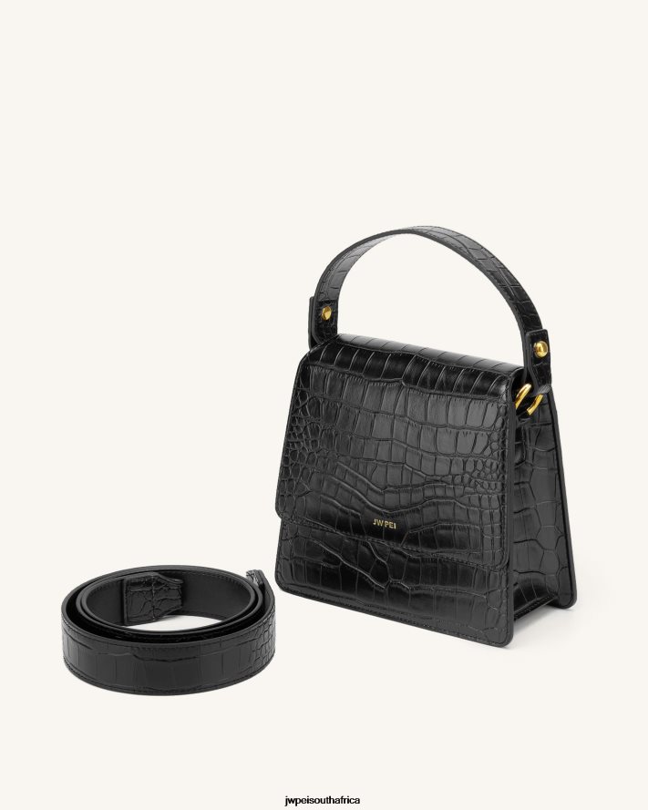 Black Croc JW PEI The Fae Top Handle Bag VZL0L0174 Handle Bag
