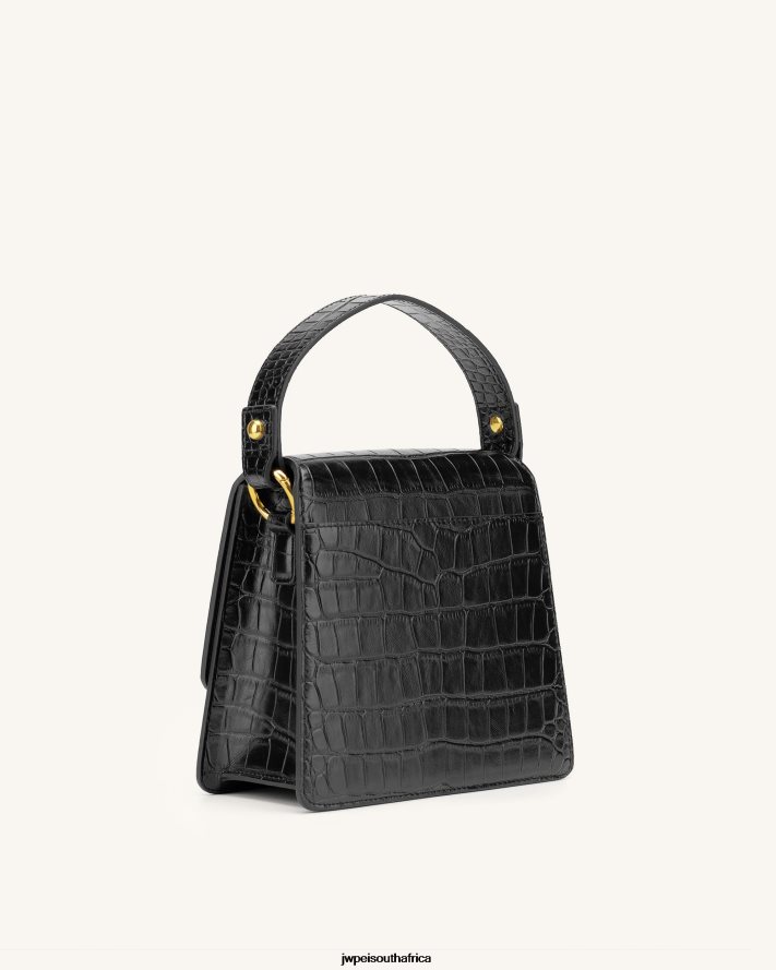 Black Croc JW PEI The Fae Top Handle Bag VZL0L0174 Handle Bag