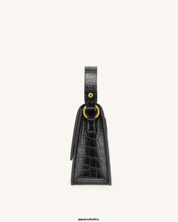 Black Croc JW PEI The Fae Top Handle Bag VZL0L0174 Handle Bag