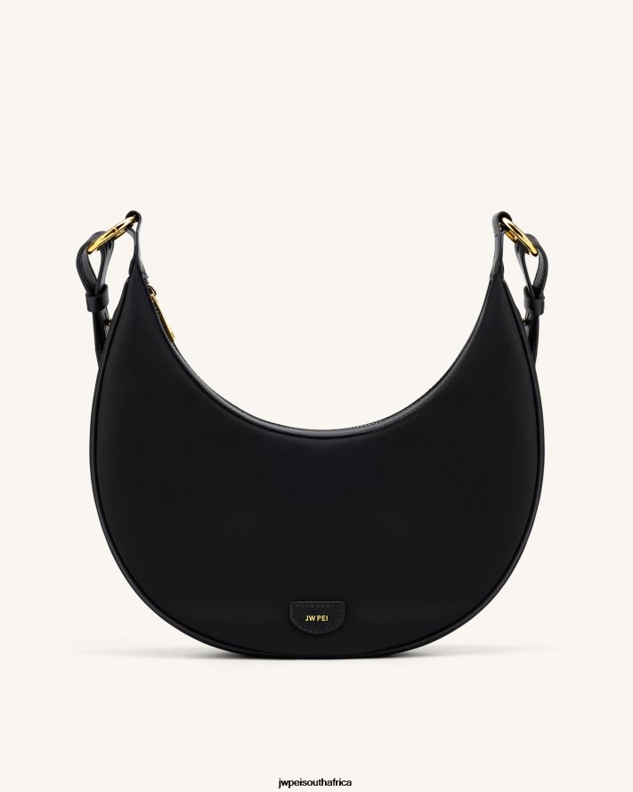 Black JW PEI Carly Nylon Saddle Bag VZL0L015 Crossbody Bag
