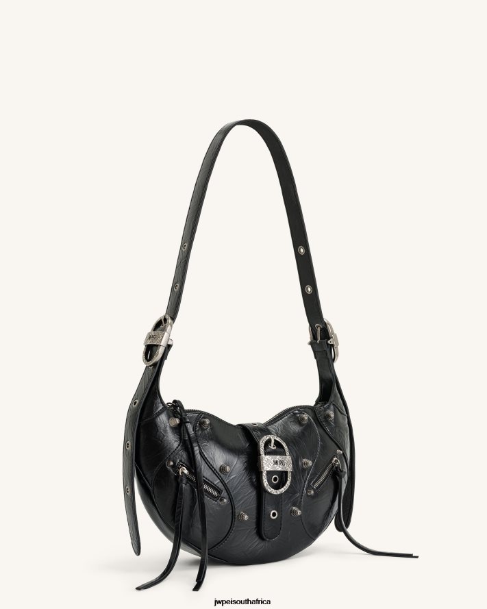 Black JW PEI Tessa Crushed Shoulder Bag VZL0L0154 Shoulder Bag