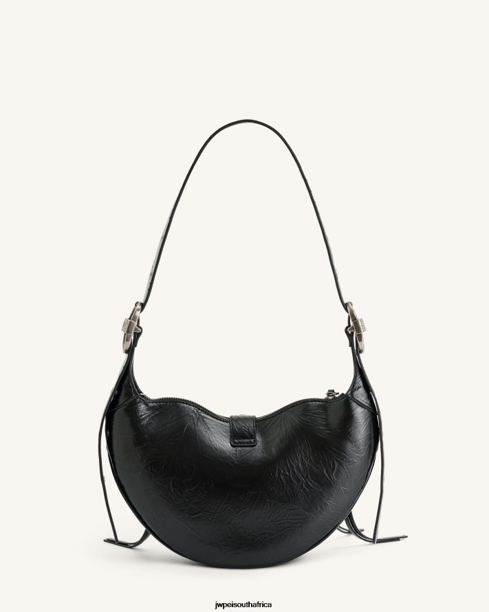 Black JW PEI Tessa Crushed Shoulder Bag VZL0L0154 Shoulder Bag
