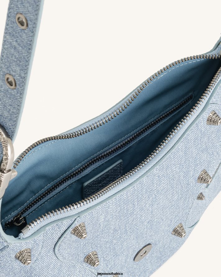Blue JW PEI Tessa Denim Embossed Crossbody bag VZL0L053 Crossbody Bag