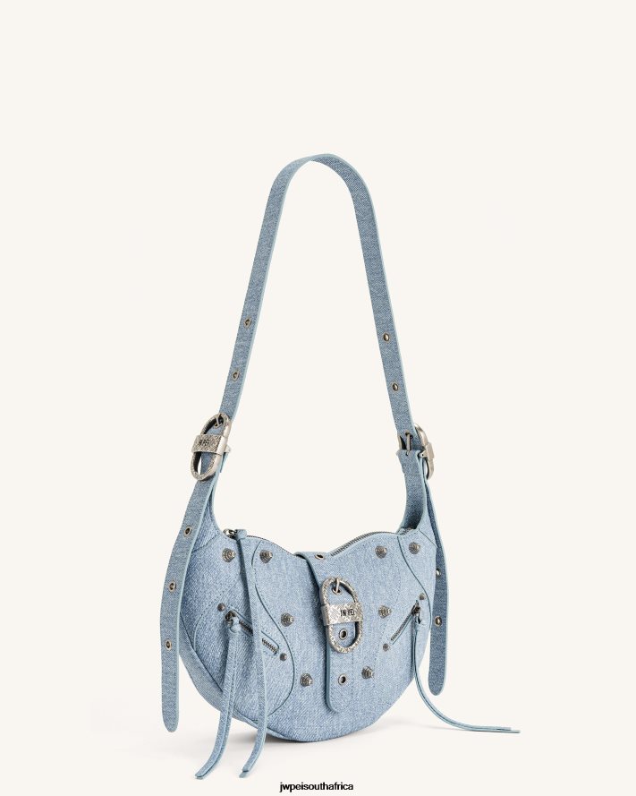 Blue JW PEI Tessa Denim Embossed Crossbody bag VZL0L053 Crossbody Bag