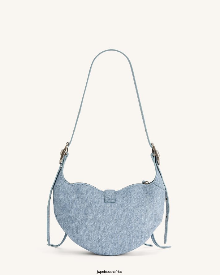 Blue JW PEI Tessa Denim Embossed Crossbody bag VZL0L053 Crossbody Bag