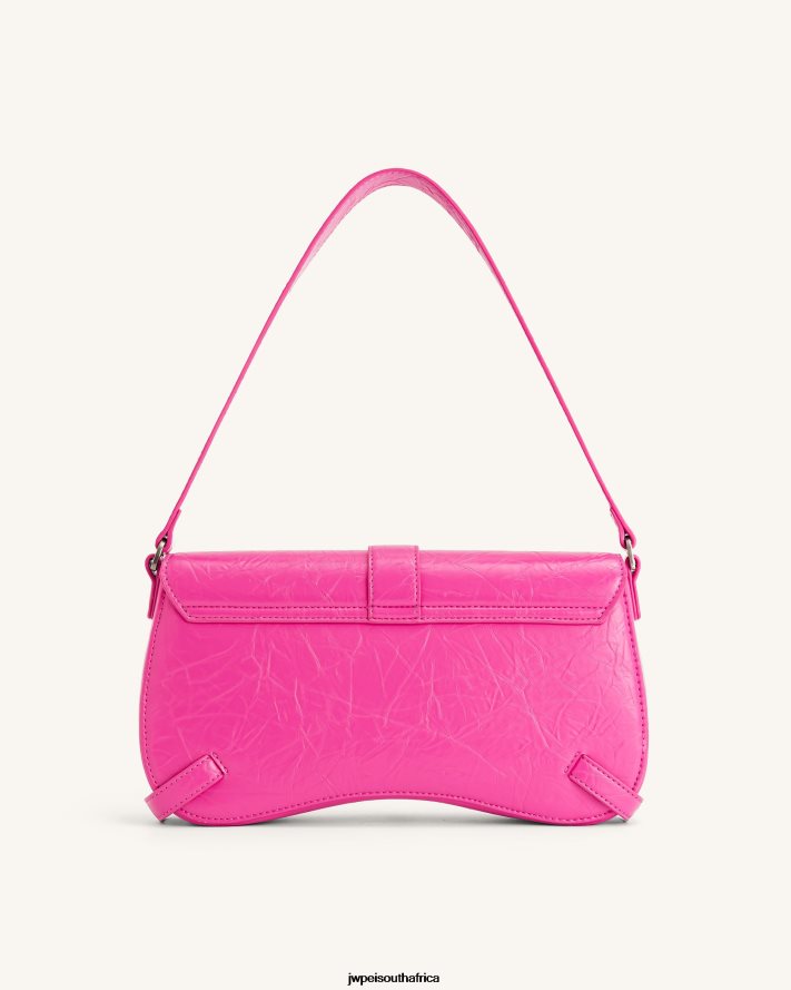 Bright Pink JW PEI Sia Crushed Shoulder Bag VZL0L0164 Shoulder Bag