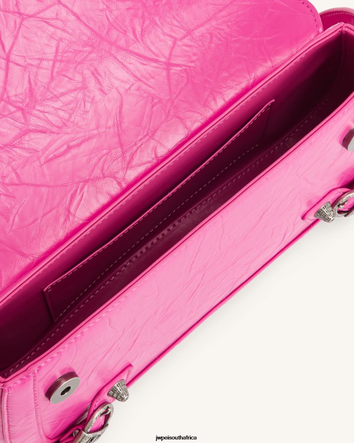 Bright Pink JW PEI Sia Crushed Shoulder Bag VZL0L0164 Shoulder Bag