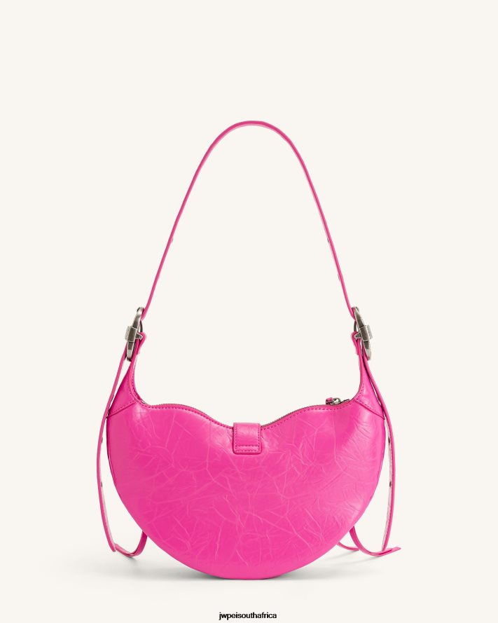 Bright Pink JW PEI Tessa Crushed Shoulder Bag VZL0L0157 Shoulder Bag