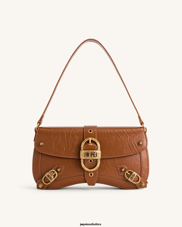 Brown JW PEI Sia Crushed Shoulder Bag VZL0L0165 Shoulder Bag