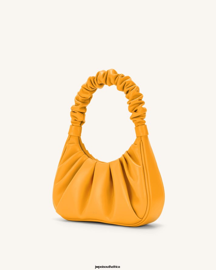 Candied Orange JW PEI Gabbi Ruched Hobo Handbag VZL0L0141 Shoulder Bag