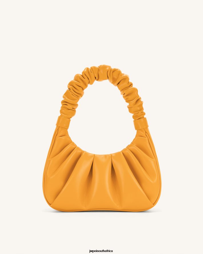 Candied Orange JW PEI Gabbi Ruched Hobo Handbag VZL0L0141 Shoulder Bag
