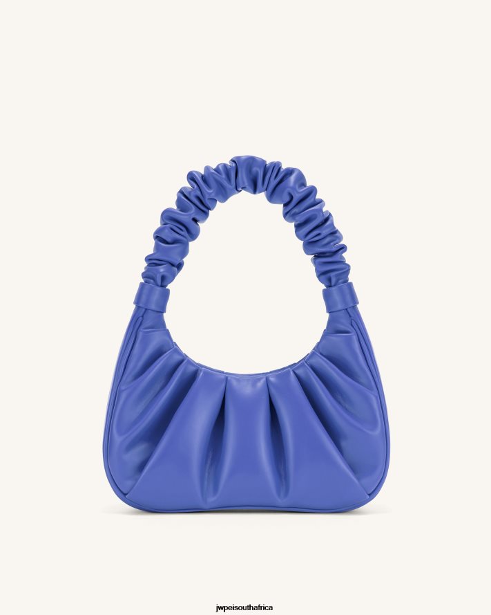 Cornflower JW PEI Gabbi Ruched Hobo Handbag VZL0L0142 Shoulder Bag