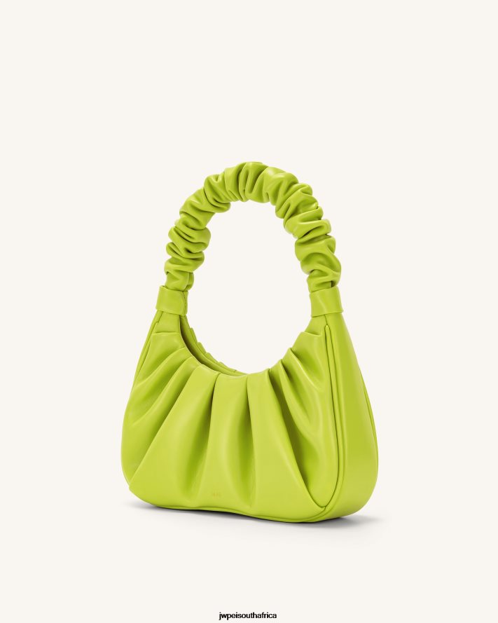 Cyber Lime JW PEI Gabbi Ruched Hobo Handbag VZL0L0136 Shoulder Bag