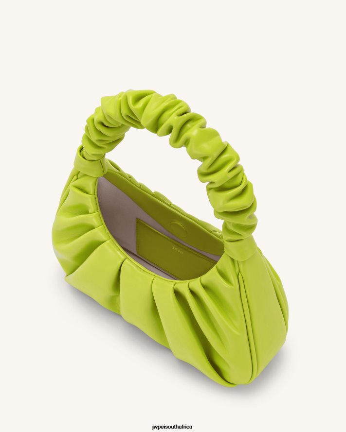 Cyber Lime JW PEI Gabbi Ruched Hobo Handbag VZL0L0136 Shoulder Bag