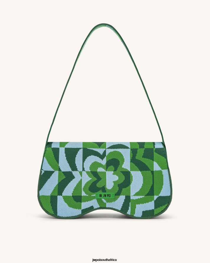 Dark Green  Green  Ice JW PEI Becci Knitted Shoulder Bag VZL0L0114 Shoulder Bag