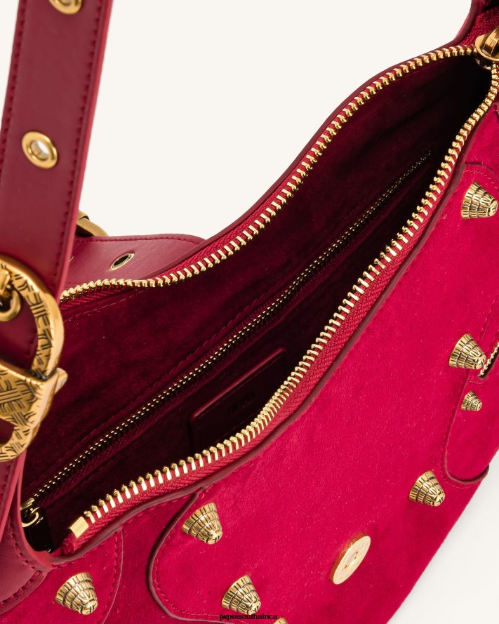Deep Magenta JW PEI Tessa Suede Shoulder Bag VZL0L0171 Shoulder Bag