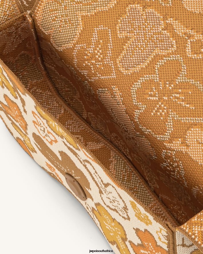Flower Collection - Brown  Orange  Beige JW PEI Becci Knitted Shoulder Bag VZL0L0149 Shoulder Bag