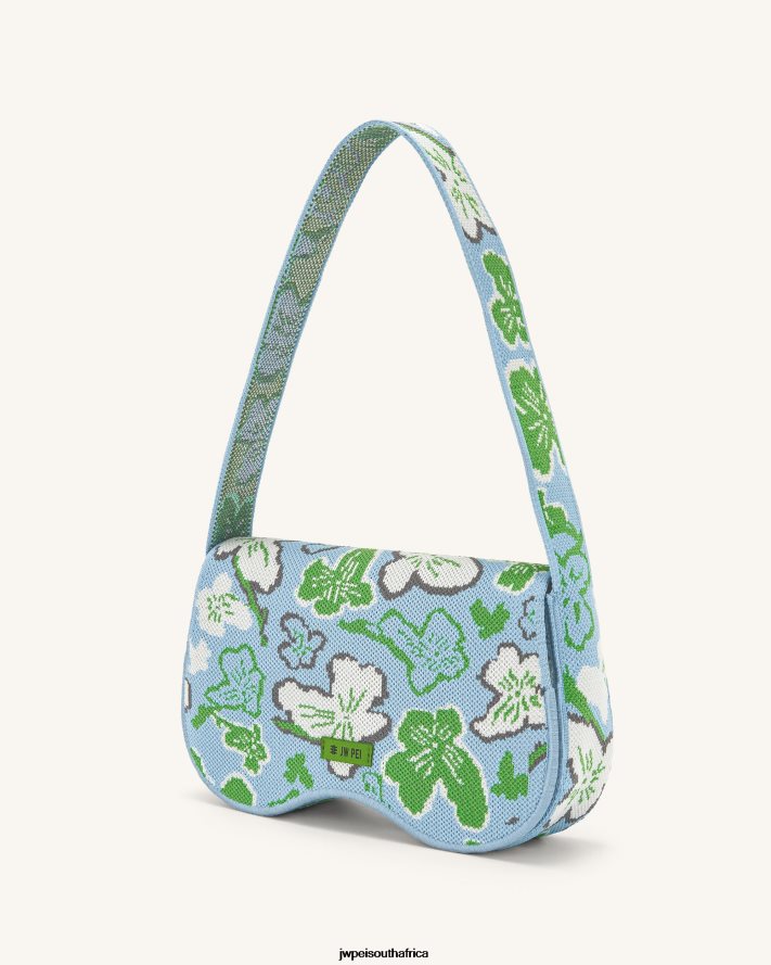 Flower Collection - Ice  Green  White  Gray JW PEI Becci Knitted Shoulder Bag VZL0L0148 Shoulder Bag