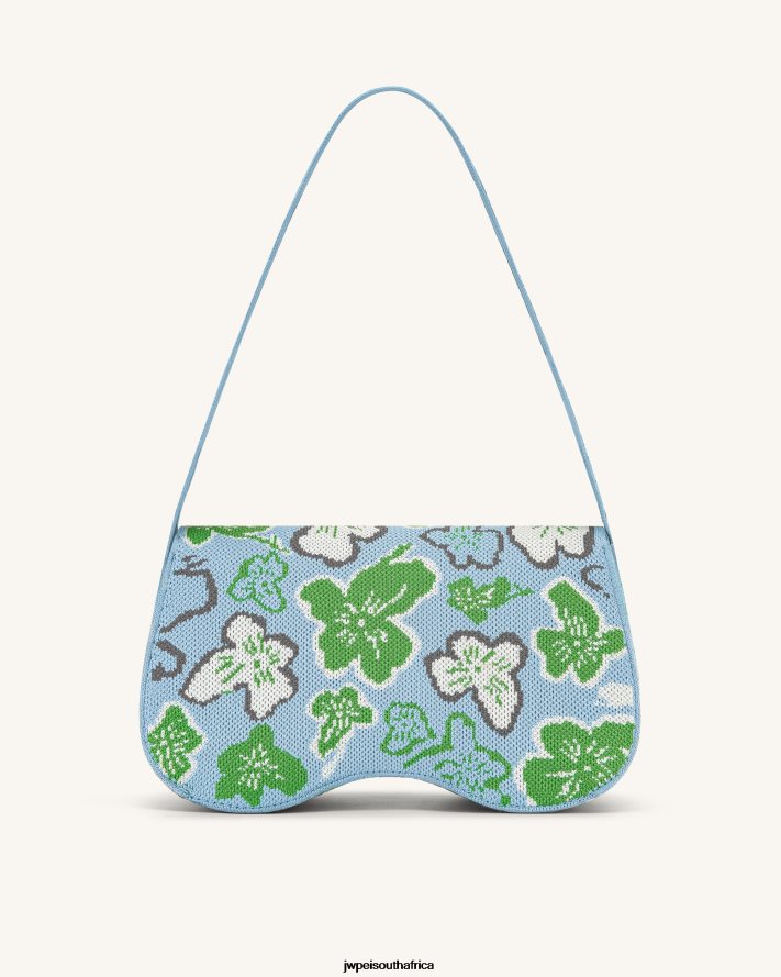 Flower Collection - Ice  Green  White  Gray JW PEI Becci Knitted Shoulder Bag VZL0L0148 Shoulder Bag