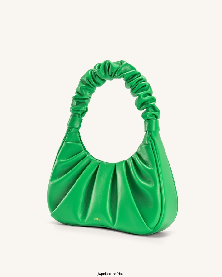 Grass Green JW PEI Gabbi Ruched Hobo Handbag VZL0L057 Shoulder Bag
